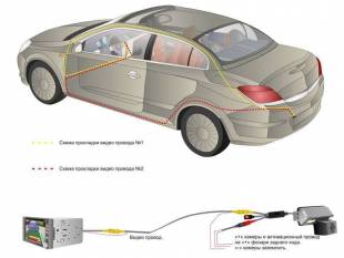 CCD штатная камера заднего вида с динамической разметкой AVIS Electronics AVS326CPR для KIA RIO II (2005-2010) SEDAN / RIO III (2011-...) SEDAN (#036)