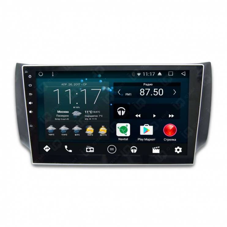 Автомагнитола IQ NAVI T58-2104 Nissan Sentra (B17) (2014+) / Tiida (C13) (2015+) 10,1"
